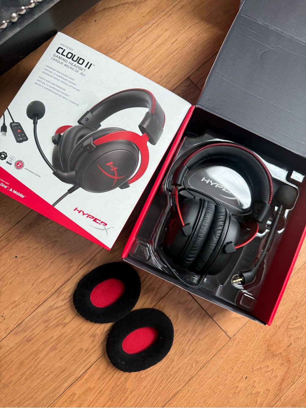 HyperX Cloud II Gaming Headset — Black & Red NEW gamer game ear